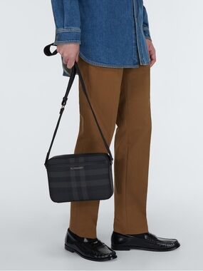 Burberry - Muswell Shoulder Bag Canvas Coated & Gunmetal Hardware - Black & Gray